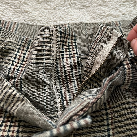 Wild Fable Khaki Pleated Plaid Trousers - Picture 10 of 12